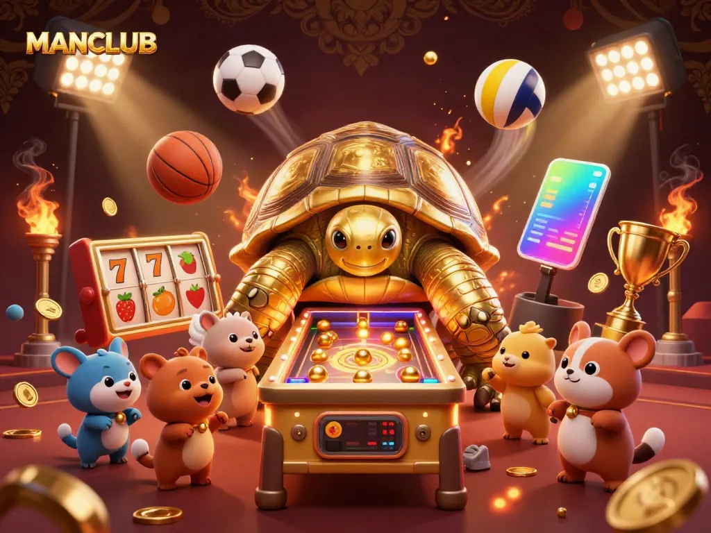 Experience the thrill of MANCLUB with dynamic gameplay and vibrant elements in this exciting illustration.