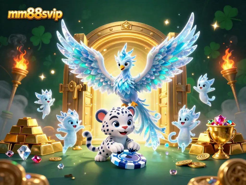 Experience the thrill and excitement of mm88svip with vibrant casino elements in a captivating 3D scene.
