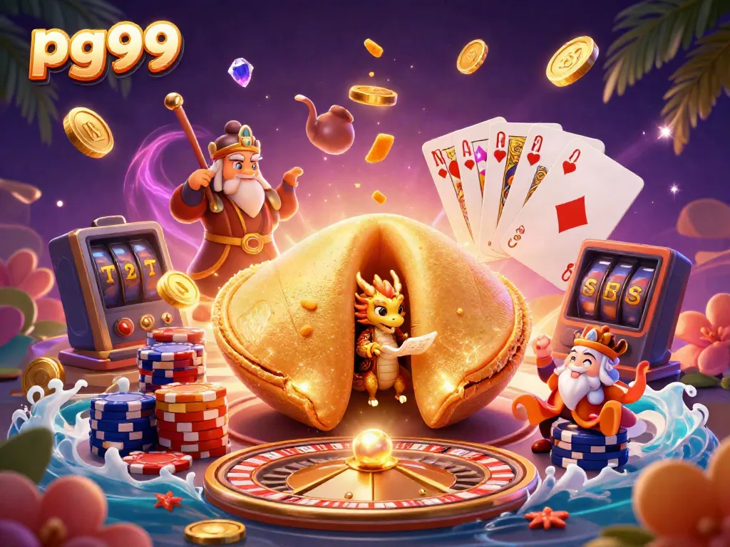 Experience exciting gameplay at pg99 with animated characters, golden coins, and vibrant casino elements.