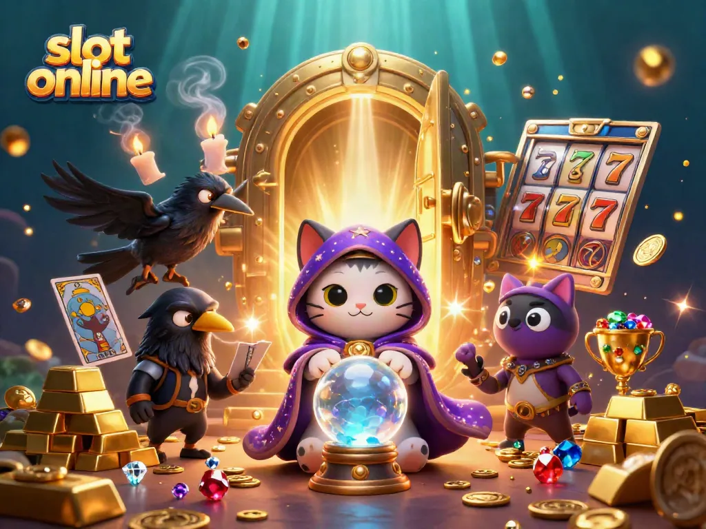 Spin and win big with captivating slot online adventures illustrated by a dynamic scene.