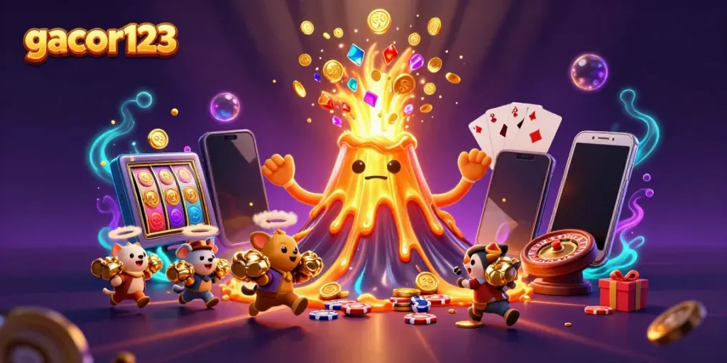 Experience the thrilling action at gacor123 with a volcanic eruption of treasures and games!