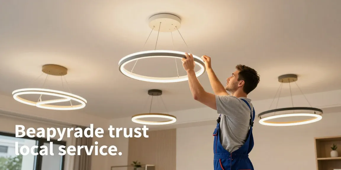 Instalație de lustre LED de la un furnizor de încredere pentru servicii de iluminat.
