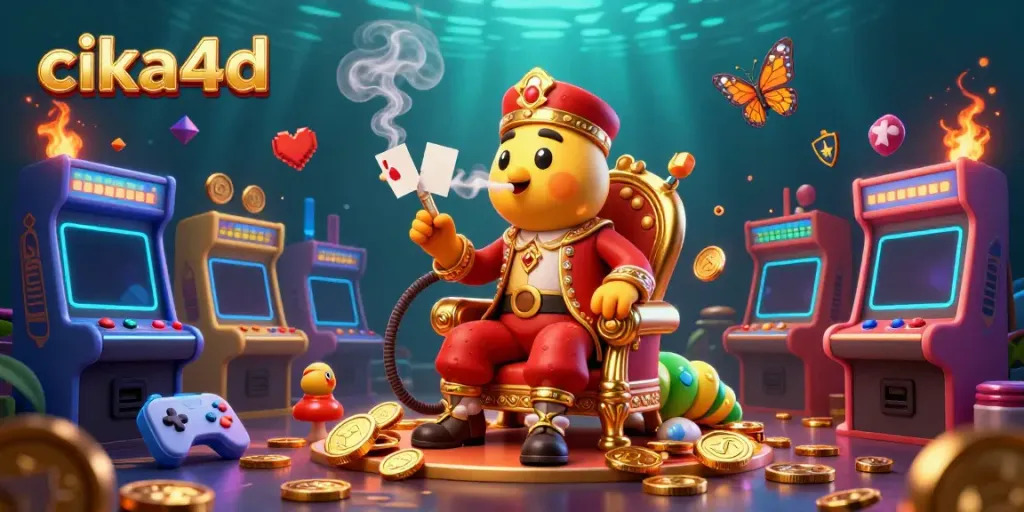 Enjoy cika4d's vibrant gaming world with an enchanting caterpillar master and interactive elements.