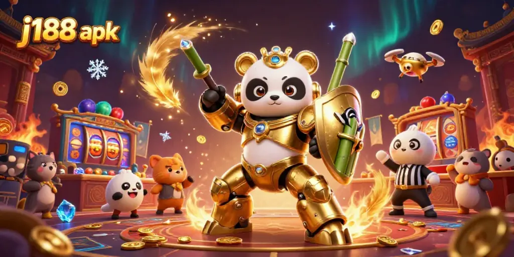 Engage in thrilling gameplay with J188 APK, featuring dynamic characters in a vibrant casino setting.